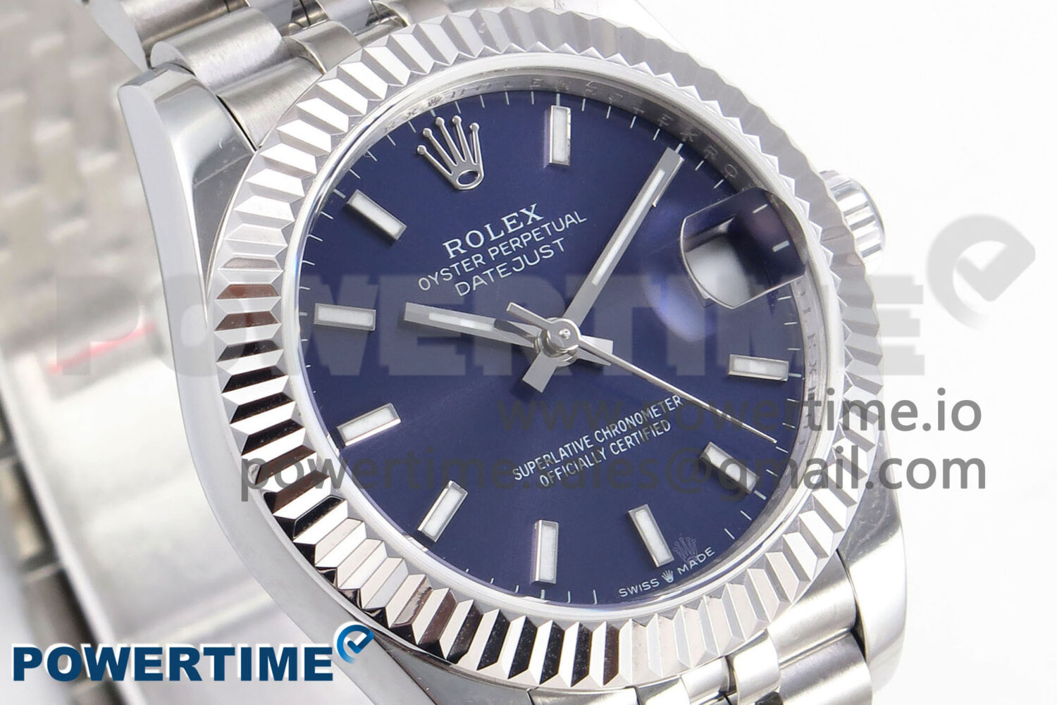 DateJust 31 278274 SS GMF 1:1 Best Edition 904L Steel Blue Stick Dial on Jubilee Bracelet A2824 - Image 2