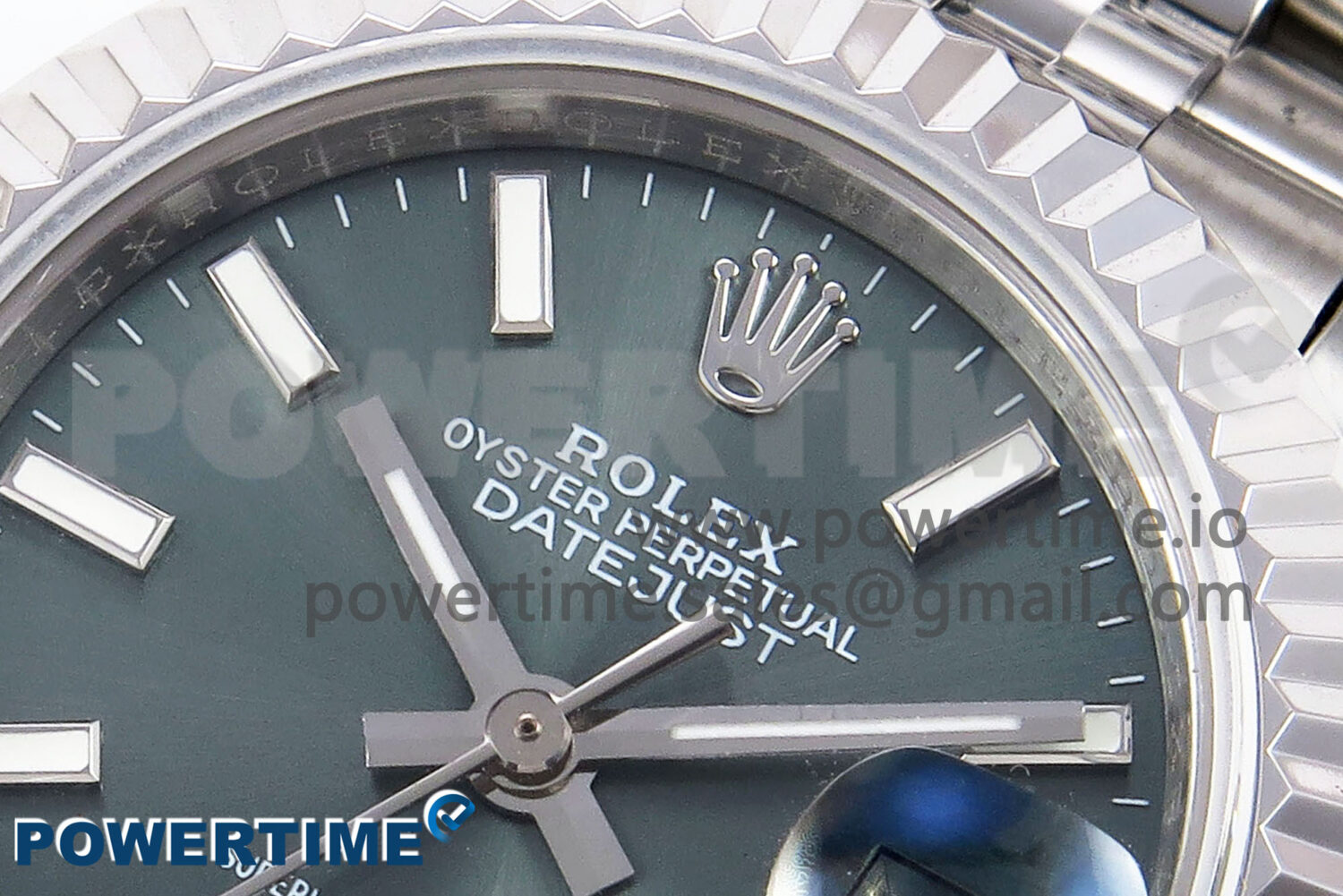 DateJust 28 SS GMF 1:1 Best Edition Green Stick Dial on SS President Bracelet A2671 - Image 4
