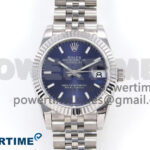 DateJust 31 278274 SS GMF 1:1 Best Edition 904L Steel Blue Stick Dial on Jubilee Bracelet A2824