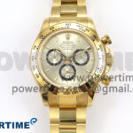 Daytona 126508 QF 1:1 Best Edition YG/Black Dial on YG Bracelet SH4131 V6 (Gain Weight）