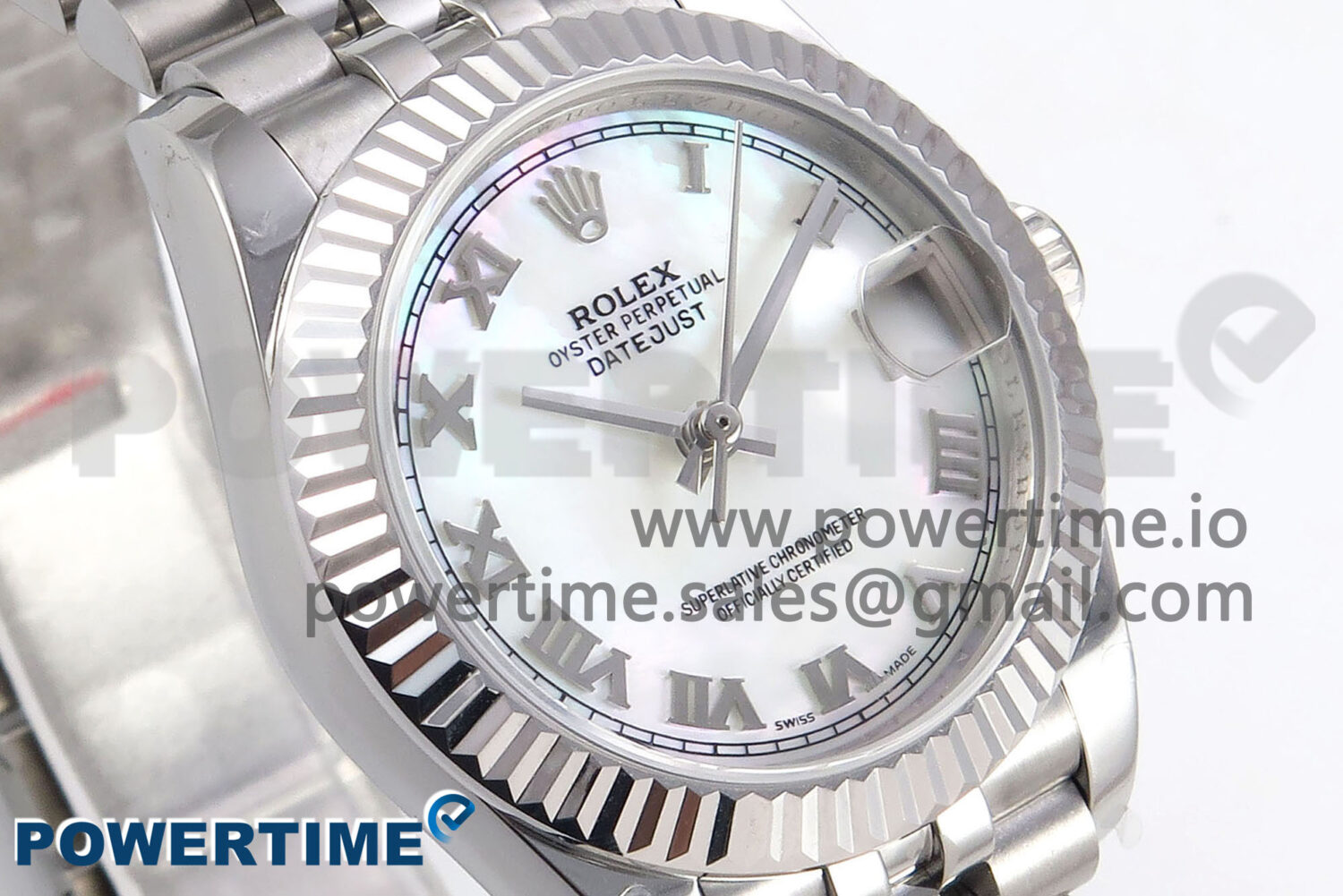 DateJust 31 278274 SS GMF 1:1 Best Edition 904L Steel White MOP Roman Dial on Jubilee Bracelet A2824 - Image 2