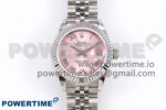 DateJust 28 SS GMF 1:1 Best Edition Pink Roman Dial on SS President Bracelet A2671