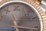 DateJust 31 278271 SS/RG GMF 1:1 Best Edition 904L Steel Gray Roman Diamonds Dial on Jubilee Bracelet A2824 - Image 4