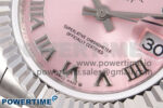 DateJust 28 SS GMF 1:1 Best Edition Pink Roman Dial on SS President Bracelet A2671 - Image 5