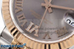 DateJust 31 278271 SS/RG GMF 1:1 Best Edition 904L Steel Gray Roman Diamonds Dial on Jubilee Bracelet A2824 - Image 5