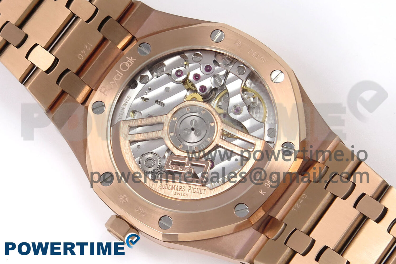 Royal Oak 41mm 15510 “50th Anniversary” RG IPF 1:1 Best Edition Black Textured Dial on RG Bracelet SA4302 Super Clone - Image 8