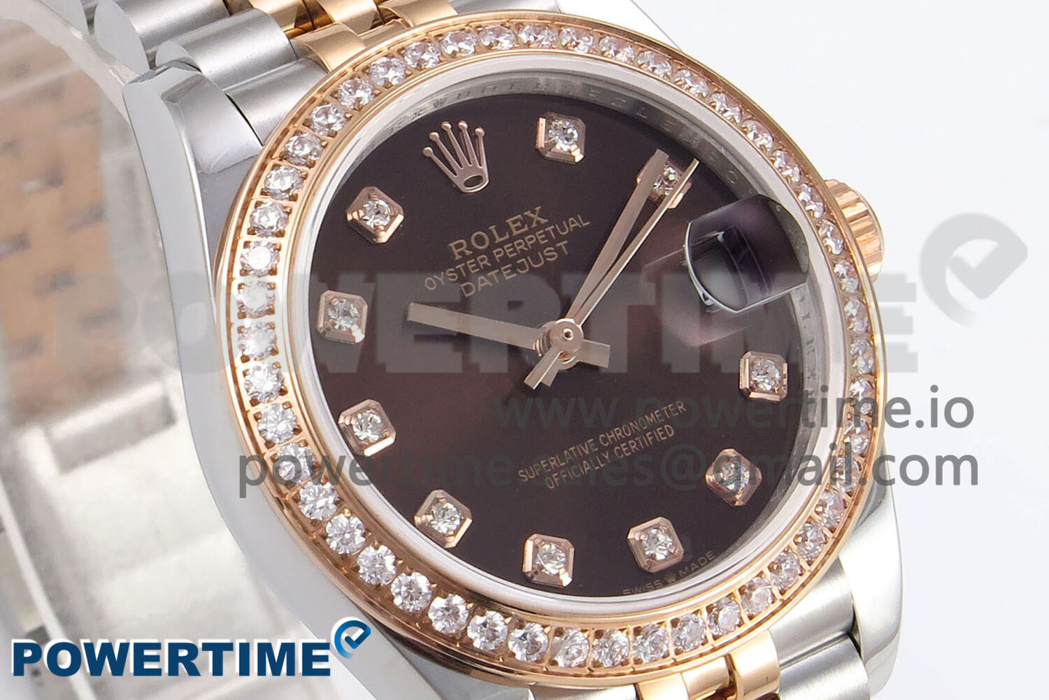 DateJust 31 278381RBR SS/RG GMF 1:1 Best Edition 904L Steel Brown Dimonds Dial on Jubilee Bracelet A2824 - Image 2