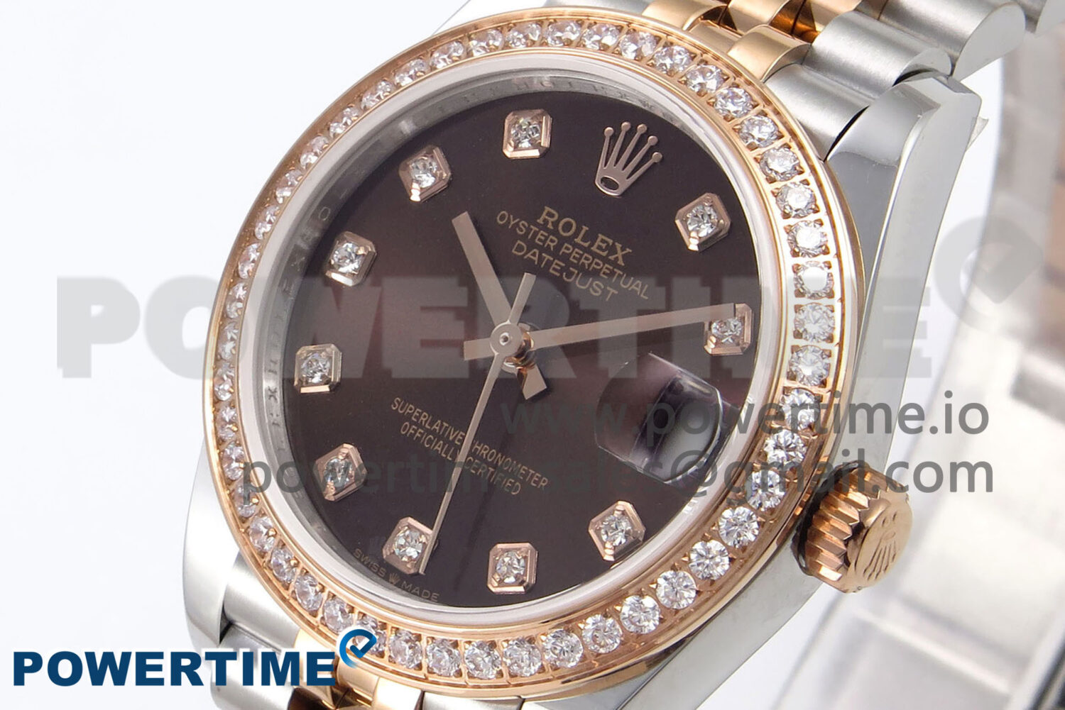 DateJust 31 278381RBR SS/RG GMF 1:1 Best Edition 904L Steel Brown Dimonds Dial on Jubilee Bracelet A2824 - Image 3