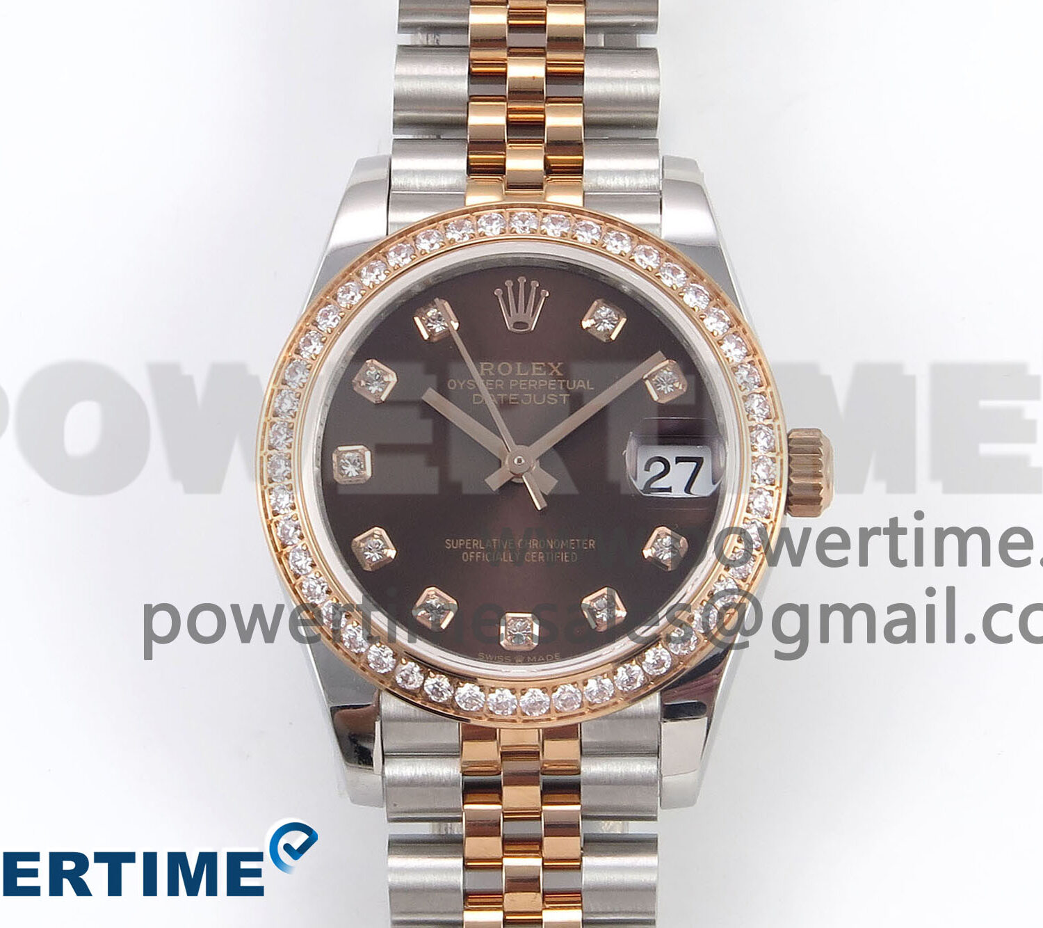 DateJust 31 278381RBR SS/RG GMF 1:1 Best Edition 904L Steel Brown Dimonds Dial on Jubilee Bracelet A2824