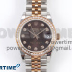 DateJust 31 278381RBR SS/RG GMF 1:1 Best Edition 904L Steel Brown Dimonds Dial on Jubilee Bracelet A2824