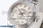DateJust 28 SS GMF 1:1 Best Edition Silver Diamonds Dial on SS President Bracelet A2671 - Image 3