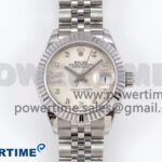 DateJust 28 SS GMF 1:1 Best Edition Silver Diamonds Dial on SS President Bracelet A2671