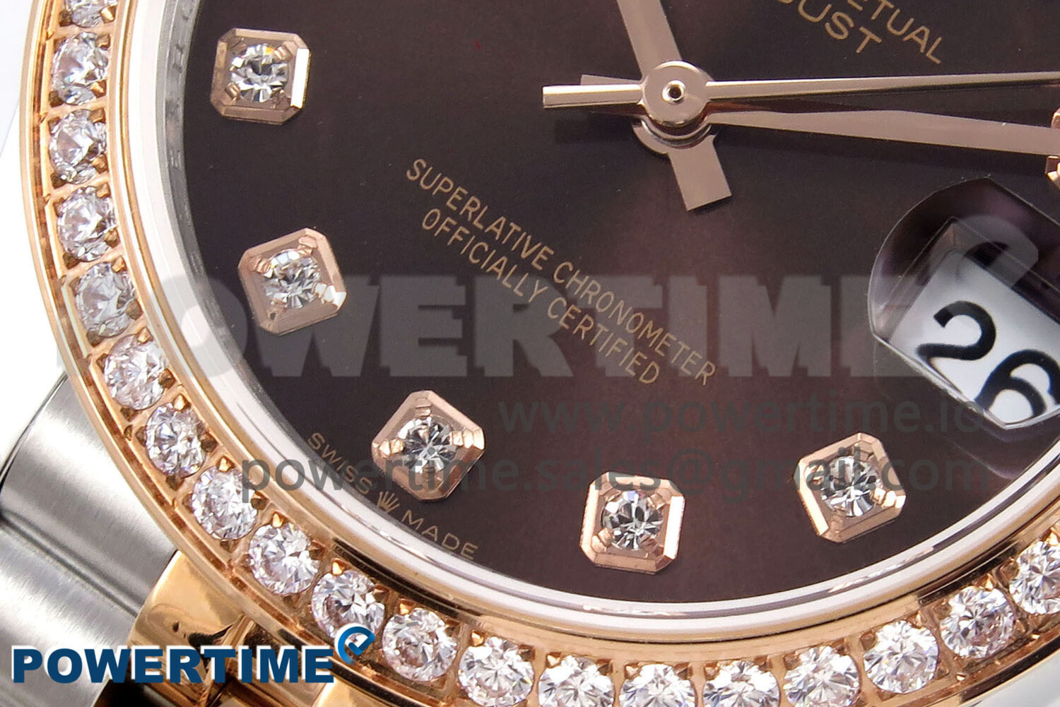 DateJust 31 278381RBR SS/RG GMF 1:1 Best Edition 904L Steel Brown Dimonds Dial on Jubilee Bracelet A2824 - Image 5