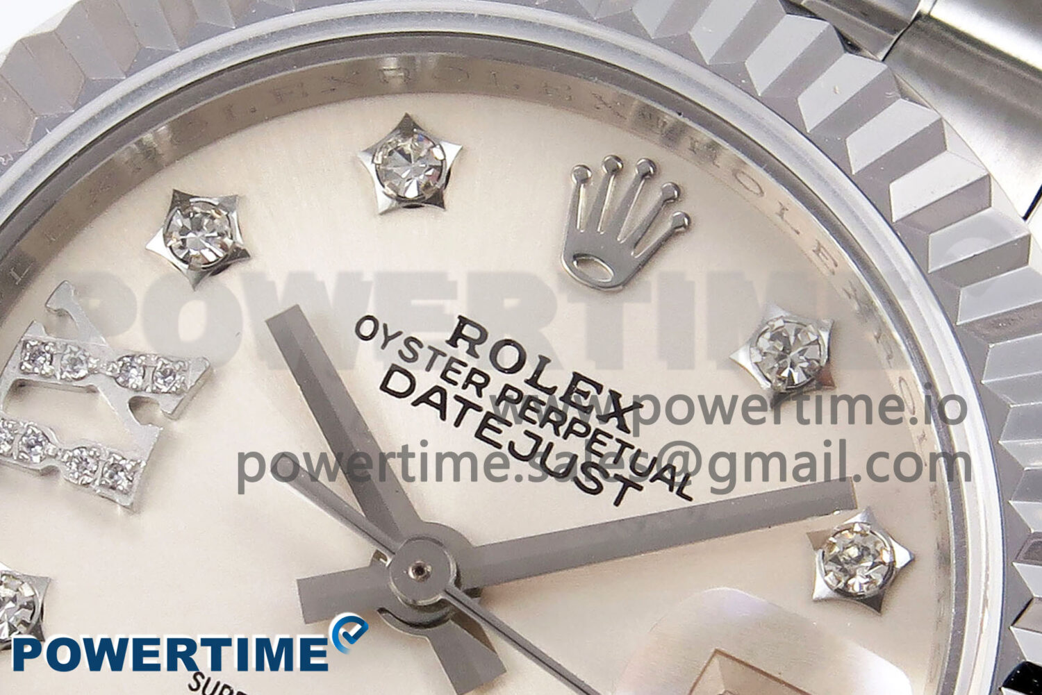DateJust 28 SS GMF 1:1 Best Edition Silver Diamonds Dial on SS President Bracelet A2671 - Image 4