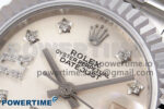 DateJust 28 SS GMF 1:1 Best Edition Silver Diamonds Dial on SS President Bracelet A2671 - Image 4