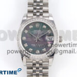 DateJust 31 278384RBR SS GMF 1:1 Best Edition 904L Steel Meteorite Diamonds Dial on Jubilee Bracelet A2824