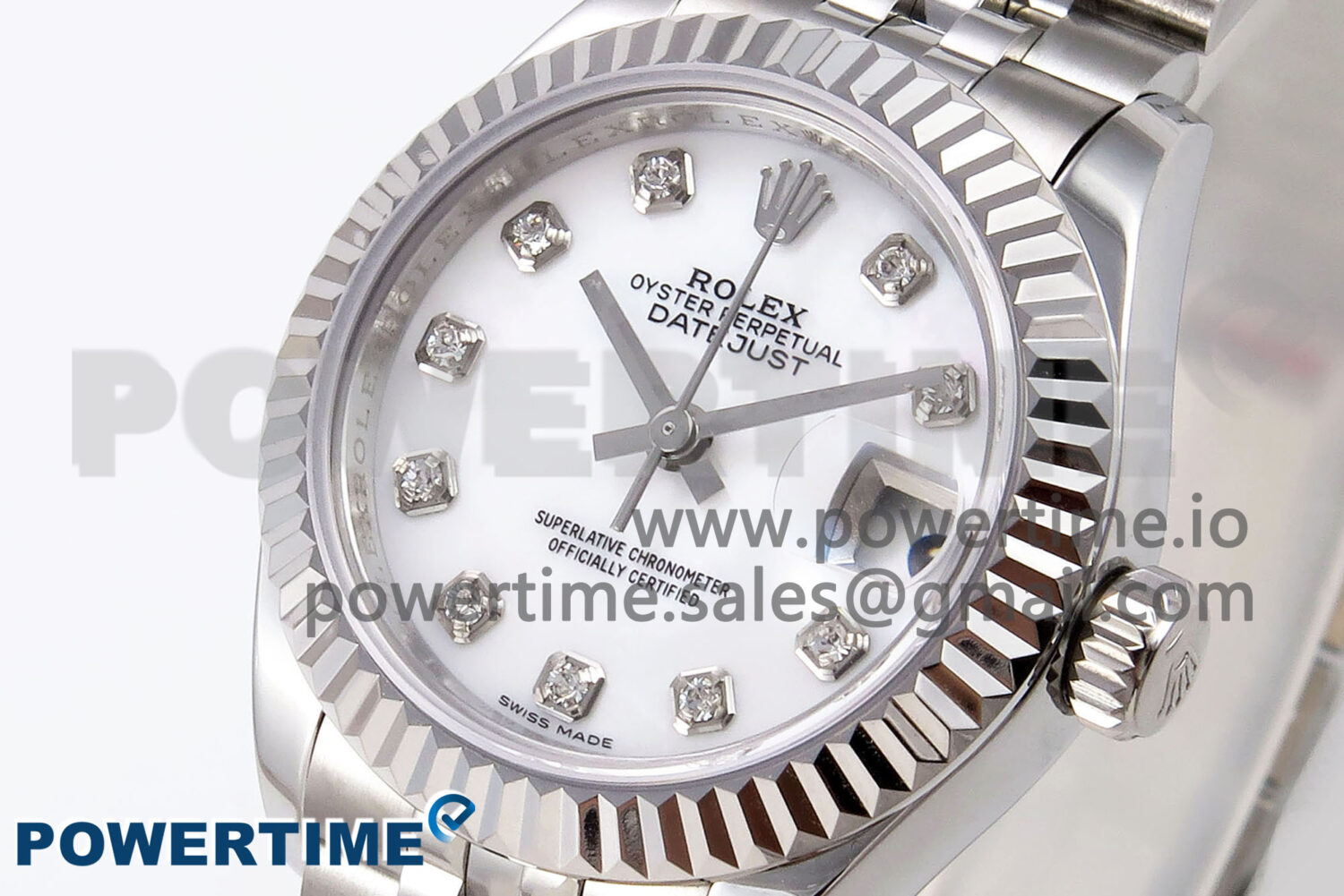 DateJust 28 SS GMF 1:1 Best Edition White MOP Dial on SS President Bracelet A2671 - Image 3