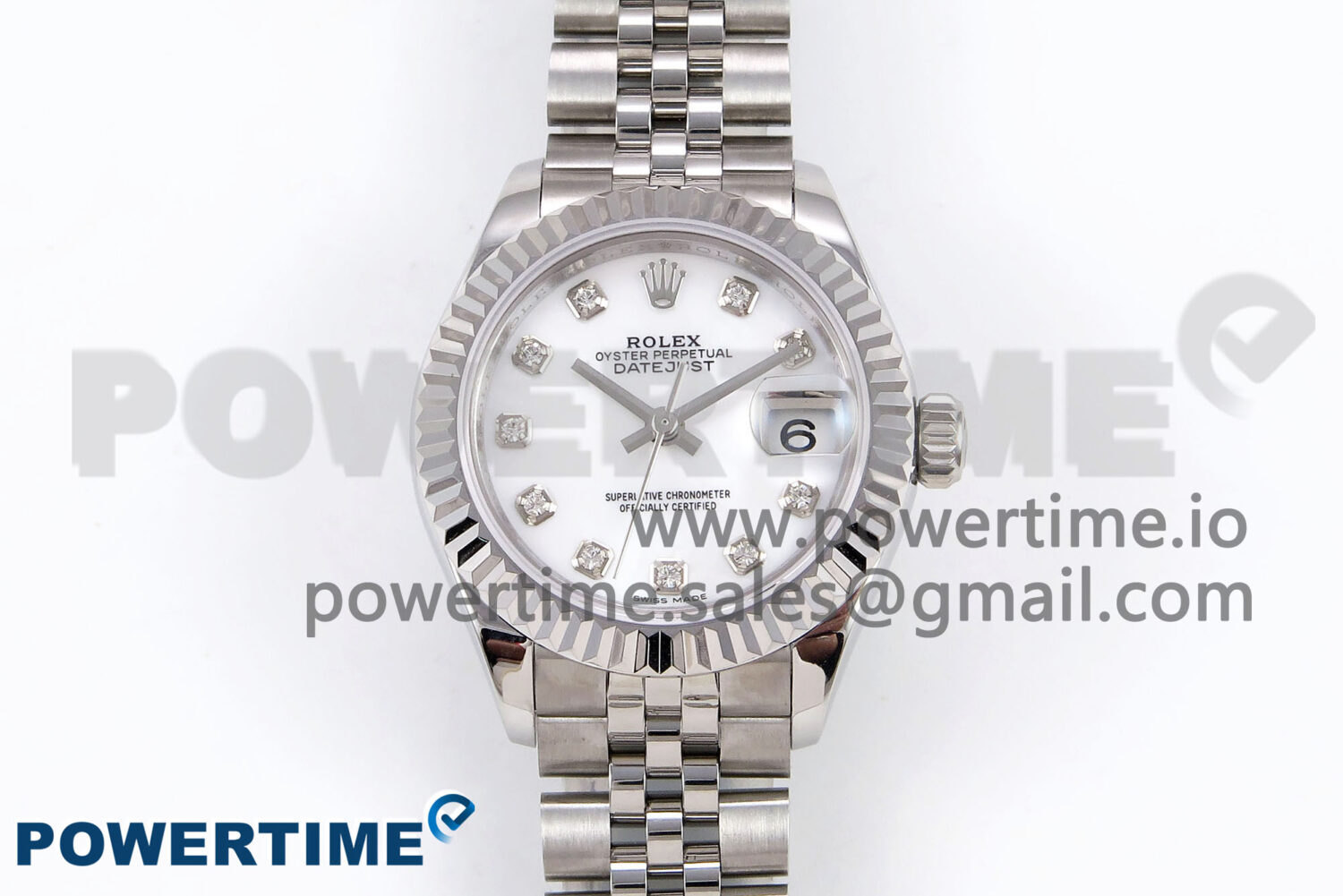 DateJust 28 SS GMF 1:1 Best Edition White MOP Dial on SS President Bracelet A2671 - Image 1