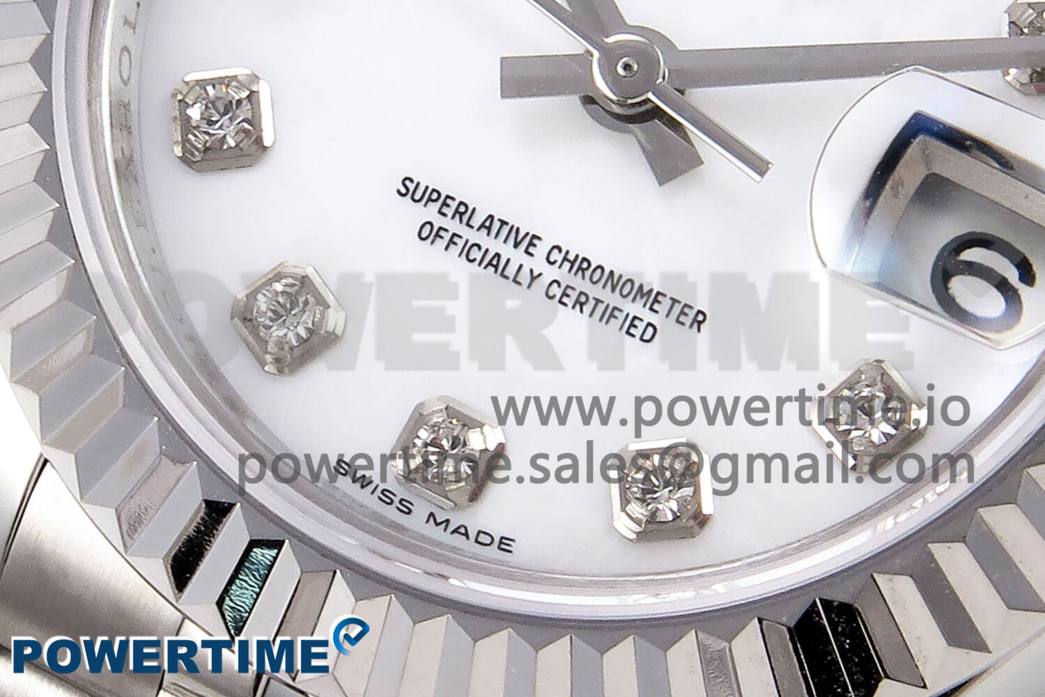 DateJust 28 SS GMF 1:1 Best Edition White MOP Dial on SS President Bracelet A2671 - Image 5