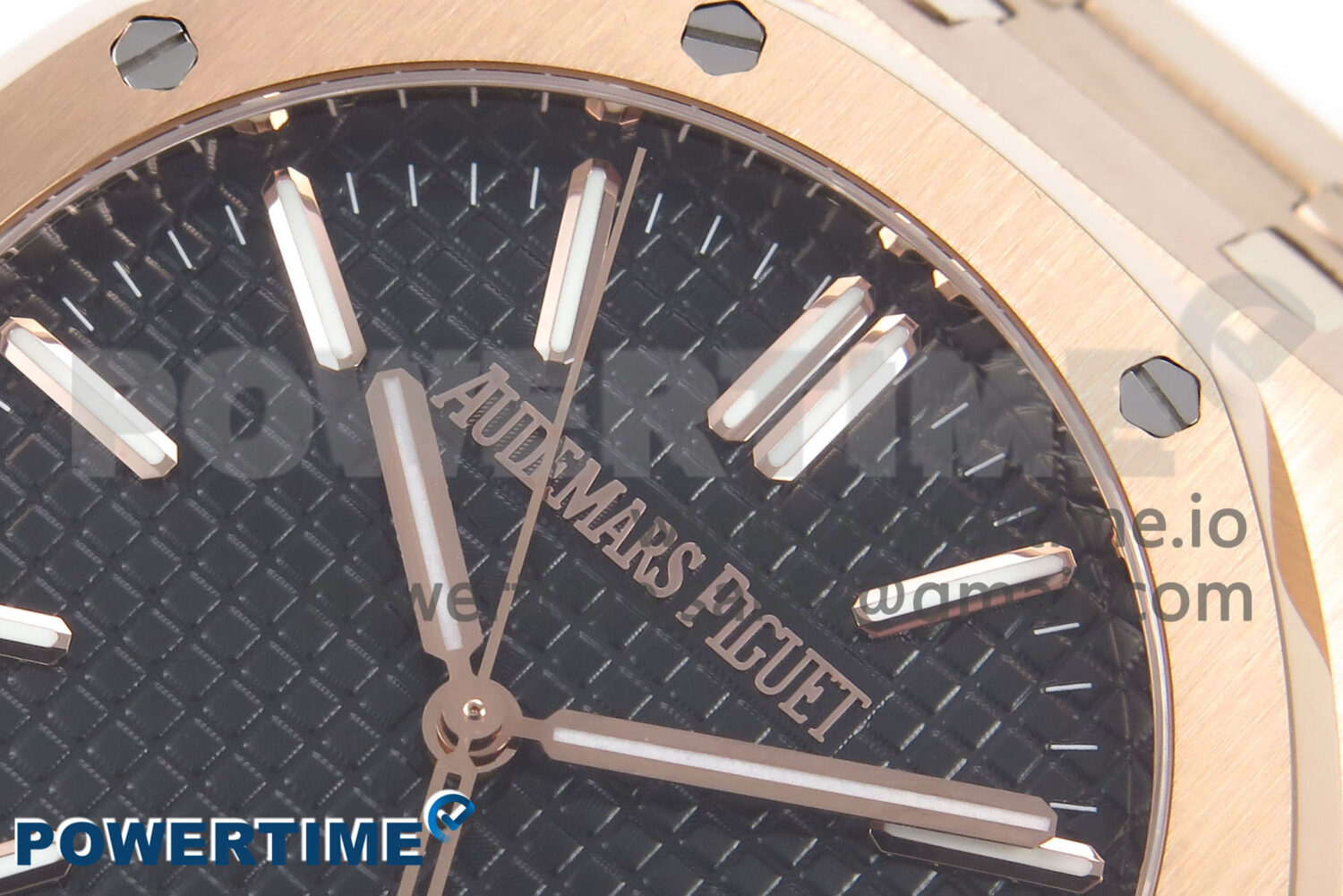 Royal Oak 41mm 15510 “50th Anniversary” RG IPF 1:1 Best Edition Black Textured Dial on RG Bracelet SA4302 Super Clone - Image 4