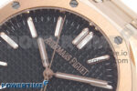 Royal Oak 41mm 15510 “50th Anniversary” RG IPF 1:1 Best Edition Black Textured Dial on RG Bracelet SA4302 Super Clone - Image 4