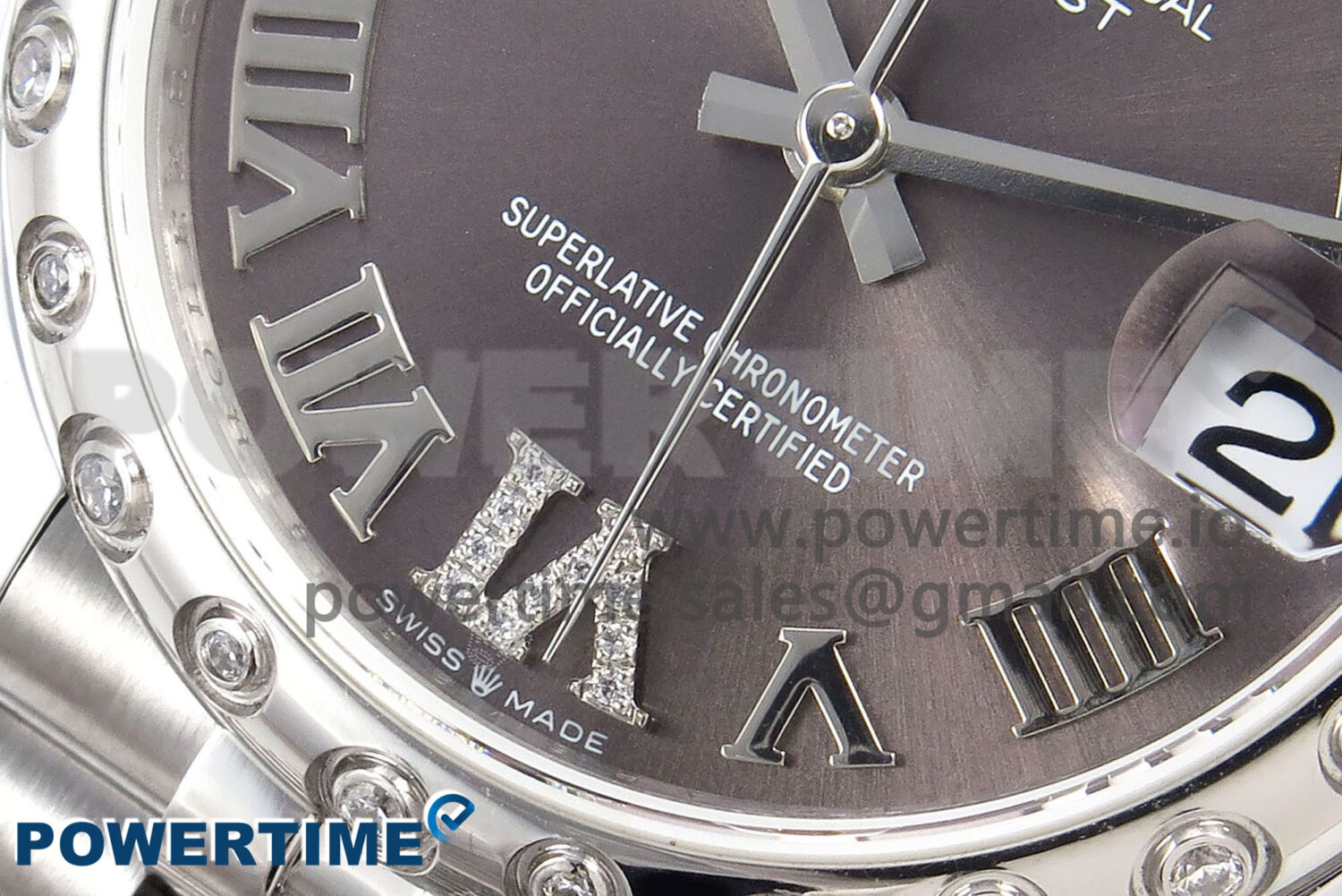 DateJust 31 278344RBR SS GMF 1:1 Best Edition 904L Steel Gray Roman Diamonds Dial on Jubilee Bracelet A2824 - Image 5