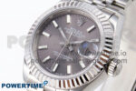 DateJust 28 SS GMF 1:1 Best Edition Gray Stick Dial on SS President Bracelet A2671 - Image 3
