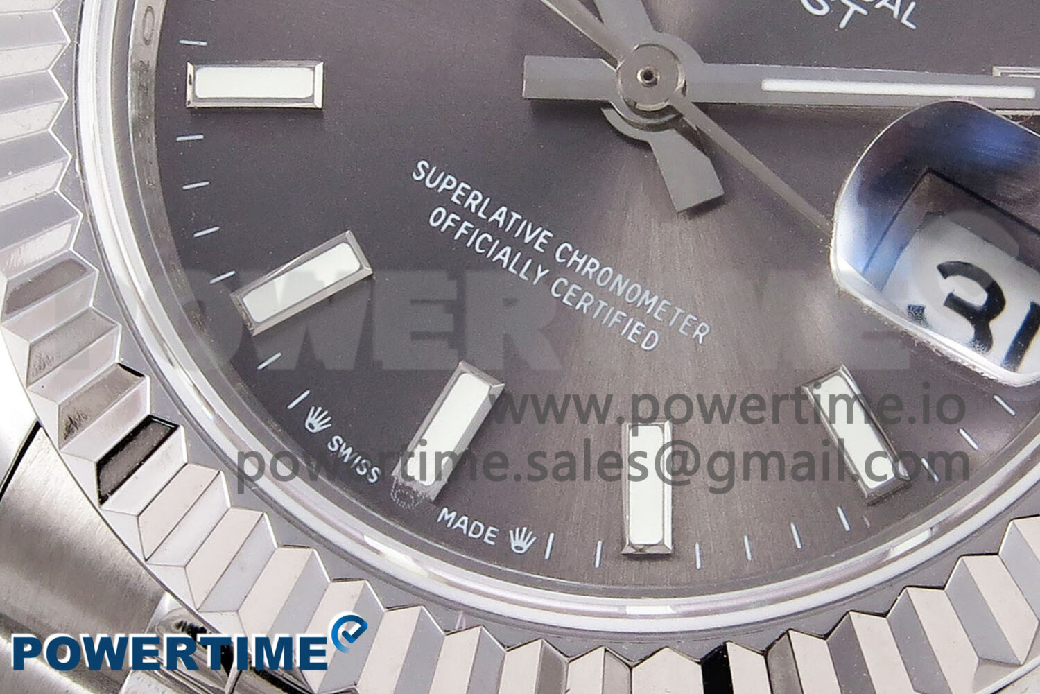 DateJust 28 SS GMF 1:1 Best Edition Gray Stick Dial on SS President Bracelet A2671 - Image 5