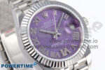 DateJust 31 278274 SS GMF 1:1 Best Edition 904L Steel Purple Roman Diamonds Dial on Jubilee Bracelet A2824 - Image 5