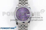 DateJust 31 278274 SS GMF 1:1 Best Edition 904L Steel Purple Roman Diamonds Dial on Jubilee Bracelet A2824