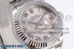 DateJust 28 SS GMF 1:1 Best Edition Silver Roman Dial on SS President Bracelet A2671 - Image 2