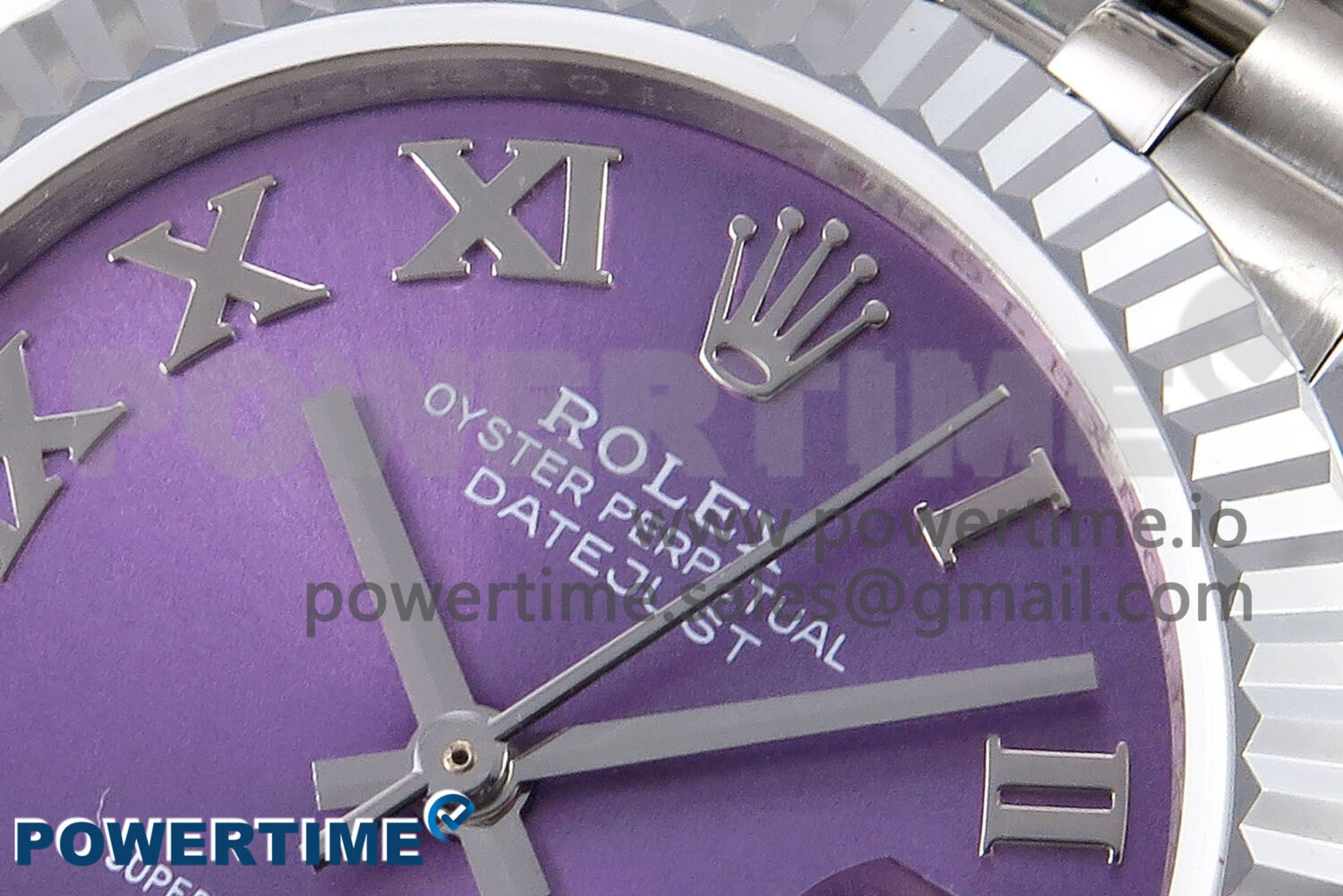 DateJust 31 278274 SS GMF 1:1 Best Edition 904L Steel Purple Roman Diamonds Dial on Jubilee Bracelet A2824 - Image 3