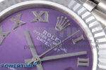 DateJust 31 278274 SS GMF 1:1 Best Edition 904L Steel Purple Roman Diamonds Dial on Jubilee Bracelet A2824 - Image 3