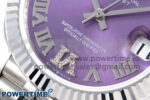 DateJust 31 278274 SS GMF 1:1 Best Edition 904L Steel Purple Roman Diamonds Dial on Jubilee Bracelet A2824 - Image 2