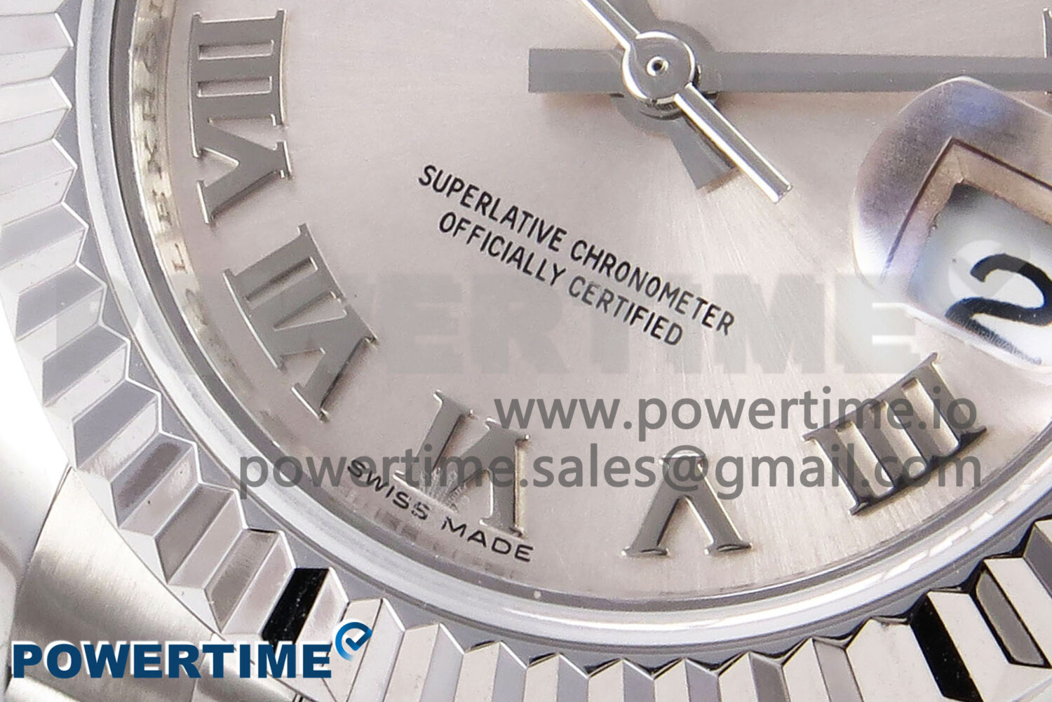 DateJust 28 SS GMF 1:1 Best Edition Silver Roman Dial on SS President Bracelet A2671 - Image 5