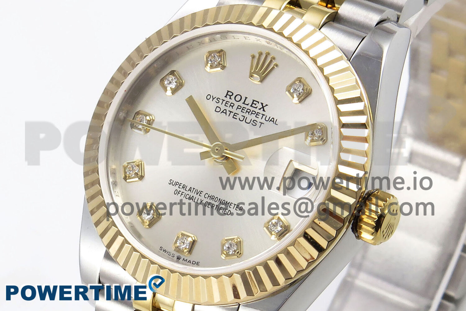DateJust 31 278273 SS/YG GMF 1:1 Best Edition 904L Steel Silver Diamonds Dial on Jubilee Bracelet A2824 - Image 3