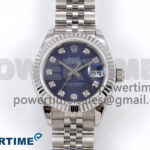 DateJust 28 SS GMF 1:1 Best Edition Blue Diamonds Dial on SS President Bracelet A2671