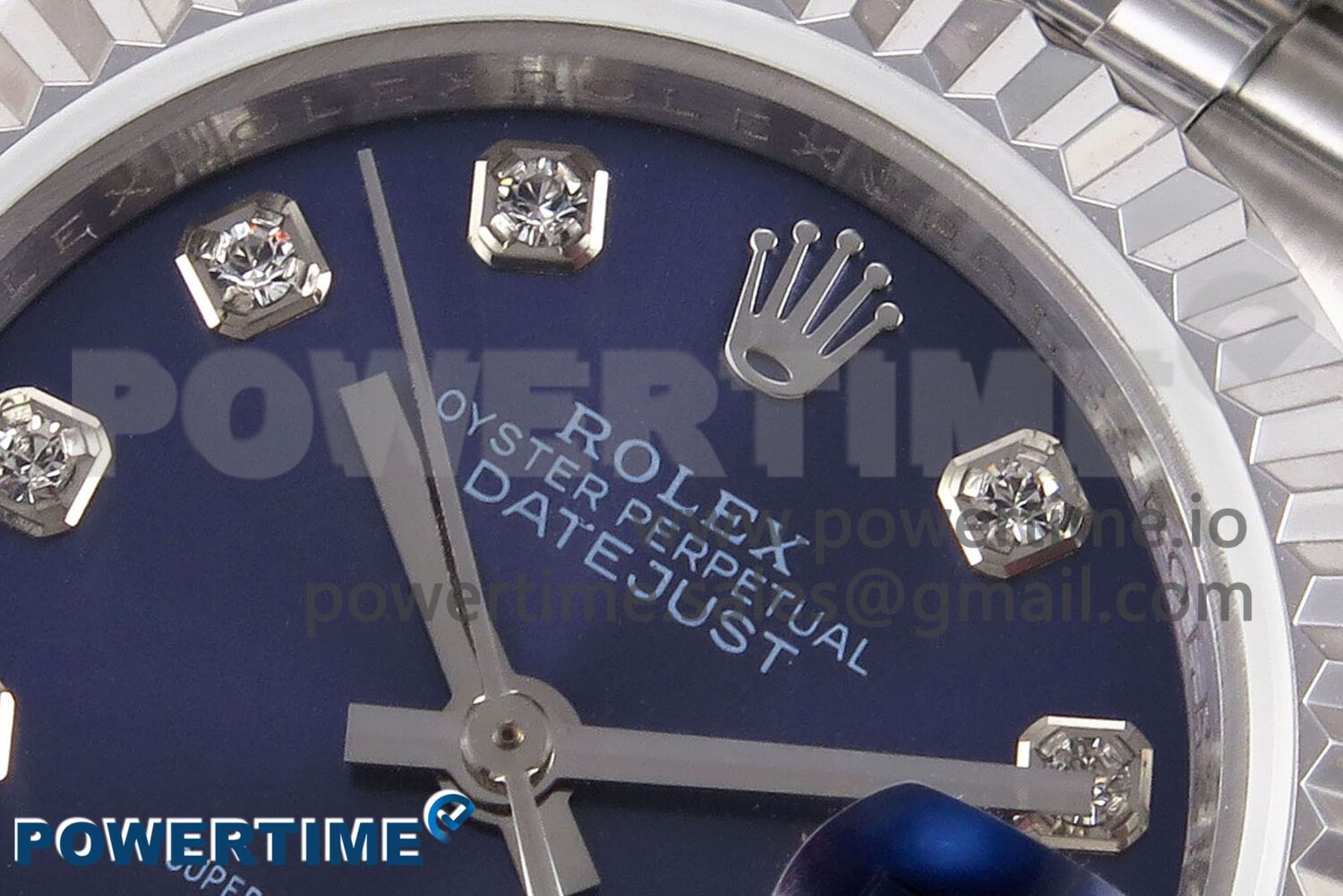 DateJust 28 SS GMF 1:1 Best Edition Blue Diamonds Dial on SS President Bracelet A2671 - Image 4