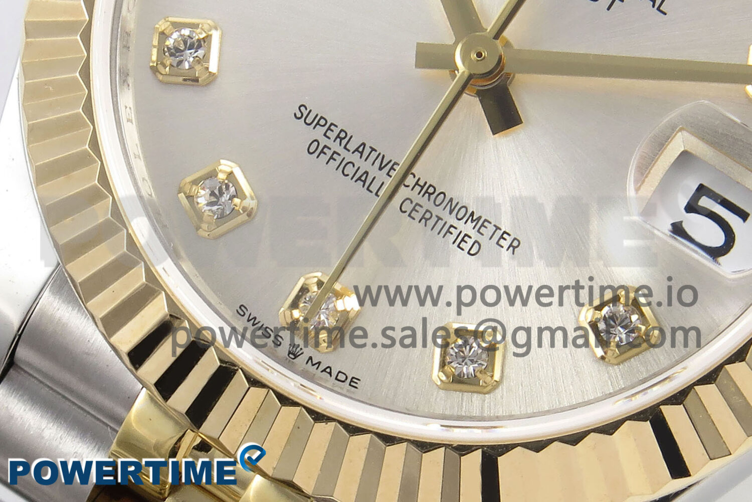 DateJust 31 278273 SS/YG GMF 1:1 Best Edition 904L Steel Silver Diamonds Dial on Jubilee Bracelet A2824 - Image 5