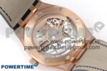 Royal Oak 41mm 15510 “50th Anniversary” RG IPF 1:1 Best Edition Blue Textured Dial on Blue Leather Strap SA4302 Super Clone - Image 9