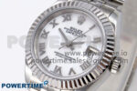 DateJust 28 SS GMF 1:1 Best Edition White Roman Dial on SS President Bracelet A2671 - Image 3