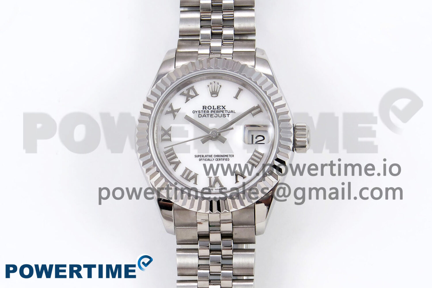 DateJust 28 SS GMF 1:1 Best Edition White Roman Dial on SS President Bracelet A2671 - Image 1