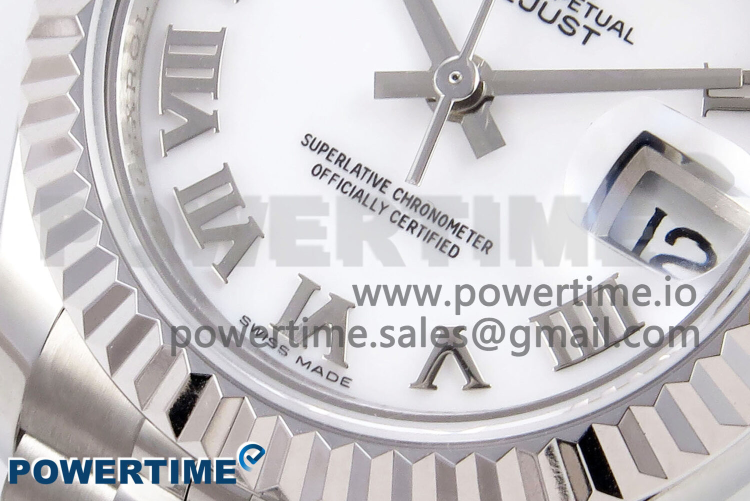 DateJust 28 SS GMF 1:1 Best Edition White Roman Dial on SS President Bracelet A2671 - Image 5