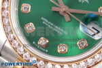 DateJust 28 SS/RG GMF 1:1 Best Edition Green Dial Diamonds Bezel on SS/RG President Bracelet A2671 - Image 4