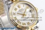 DateJust 31 278273 SS/YG GMF 1:1 Best Edition 904L Steel Silver Roman Dial on Jubilee Bracelet A2824 - Image 3