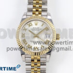 DateJust 31 278273 SS/YG GMF 1:1 Best Edition 904L Steel Silver Roman Dial on Jubilee Bracelet A2824