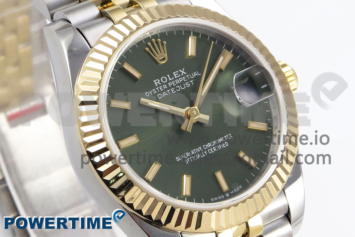 DateJust 31 278273 SS/YG GMF 1:1 Best Edition 904L Steel Green Stick Dial on Jubilee Bracelet A2824 - Image 2