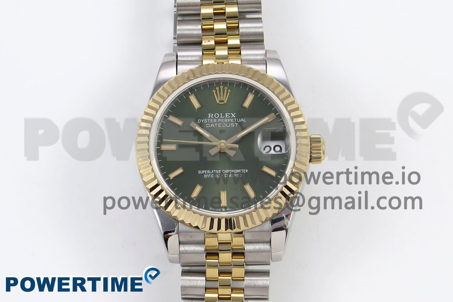 DateJust 31 278273 SS/YG GMF 1:1 Best Edition 904L Steel Green Stick Dial on Jubilee Bracelet A2824 - Image 1