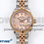 DateJust 28 SS/RG GMF 1:1 Best Edition RG Diamonds Dial on SS/RG President Bracelet A2671