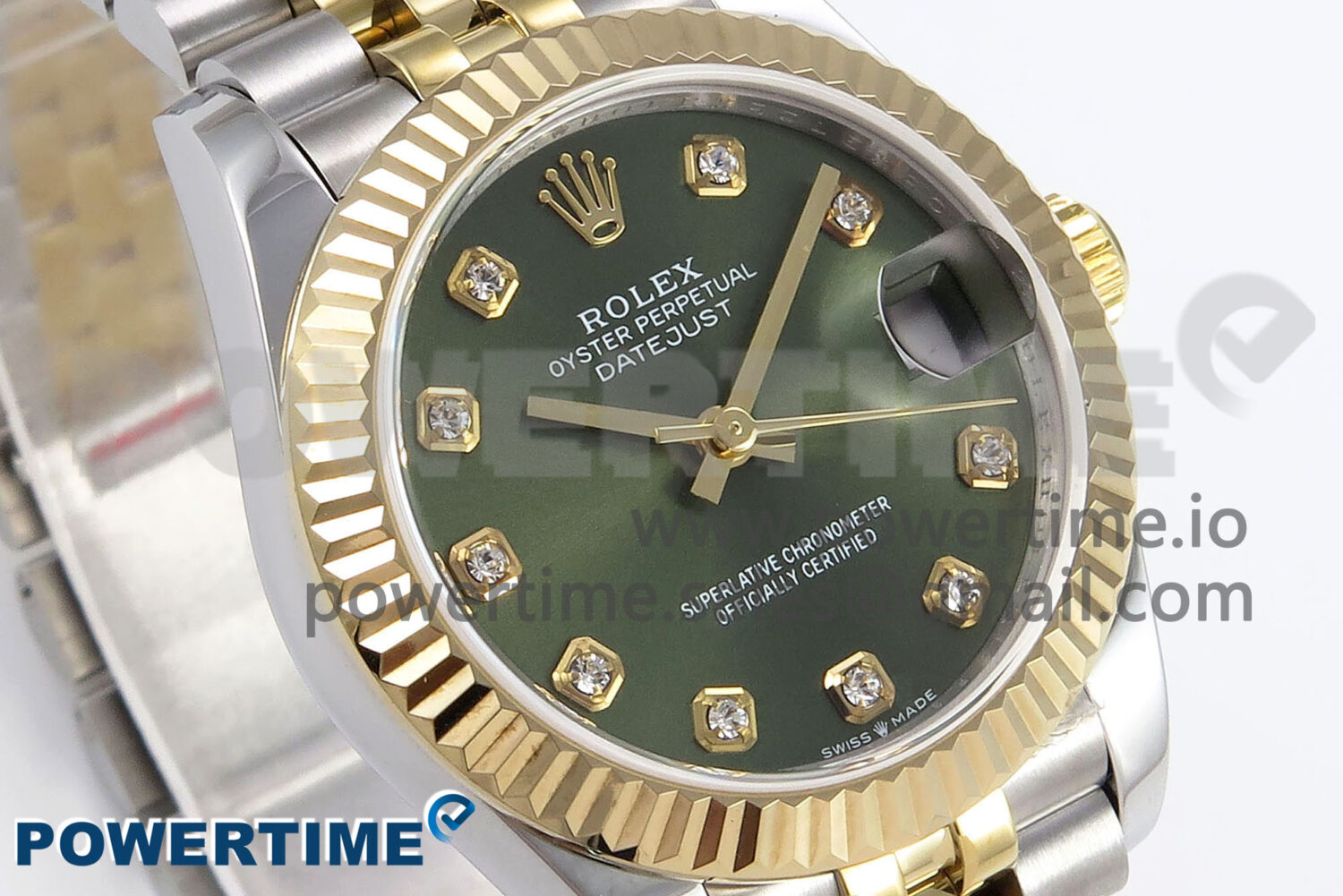 DateJust 31 278273 SS/YG GMF 1:1 Best Edition 904L Steel Green Diamonds Dial on Jubilee Bracelet A2824 - Image 2